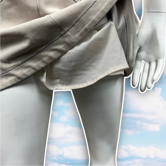 BCBGMAXAZRIA Alaina Faux Suede A-Line Zip Up Dress Mod Date Night Retro 60s - Picture 9 of 14